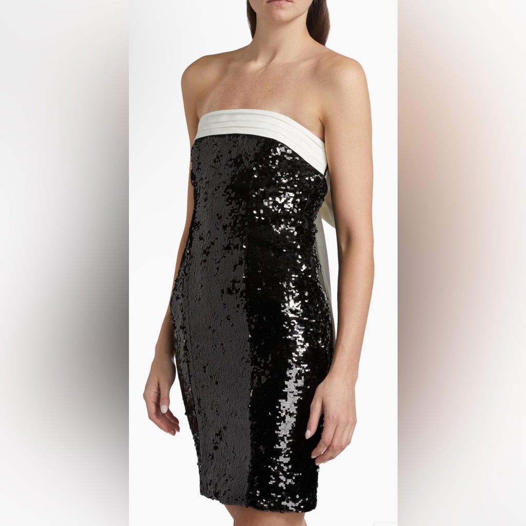 Alice + Olivia Black Sequin Dress